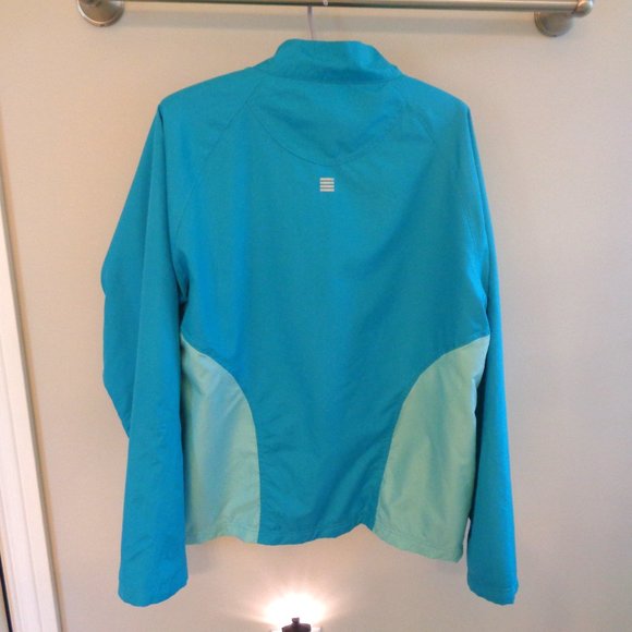 Lands End Windbreaker Jacket Lightweight Two Tone Full Front Zip - Picture 2 of 10